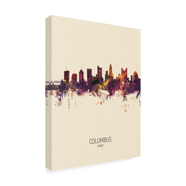 Trademark Fine Art Michael Tompsett 'Columbus Ohio Skyline